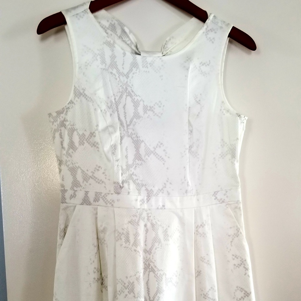 The Limited white snake skin print dress
